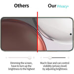 For Honor 600 Smart 5G / X7e Plus 5G Anti Spy Privacy Full Screen Protector Black Edge High Aluminium-silicon Glass Film