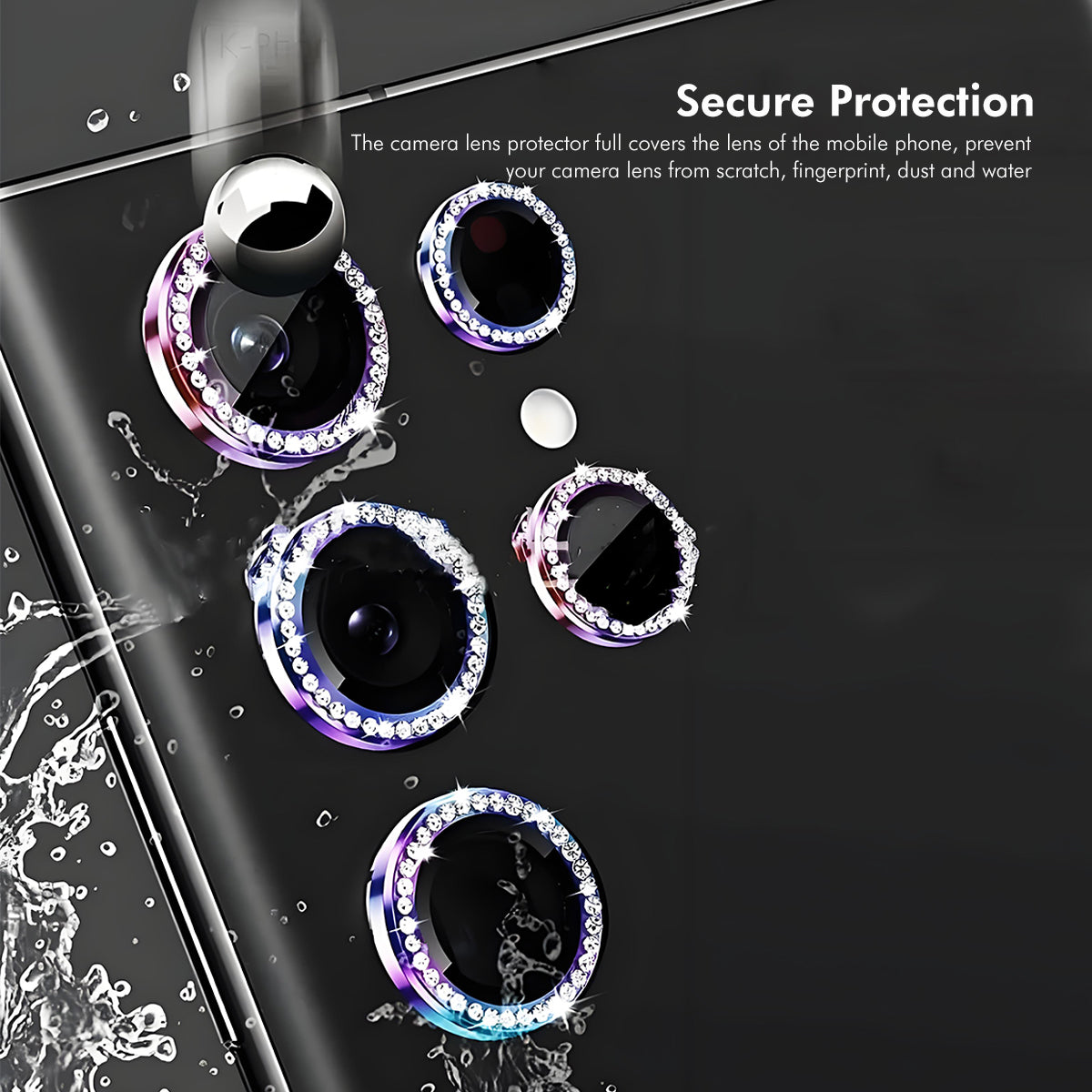 HAT PRINCE for Samsung Galaxy Z Flip8 Camera Lens Protector ENKAY  Rhinestone Decor Rear Lens Film