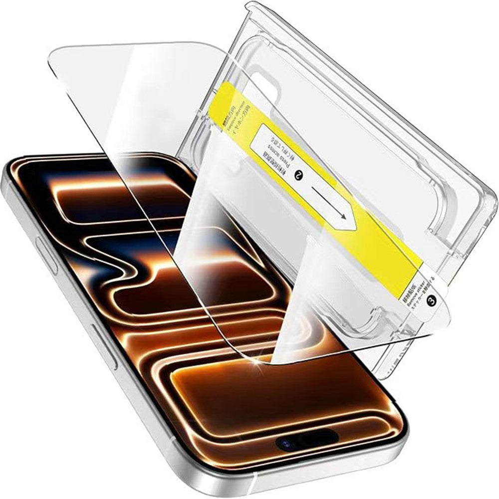 For iPhone 17 / 16 Pro Tempered Glass Screen Protector Dust-Free Installation Anti-Scratch Full Coverage Clear Film