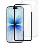 Til iPhone 16 Pro Fuld Skærmbeskytter HD Klar Høj Aluminium-silicium Glas 9H Hårdhedsfilm med Positioneringsfilm