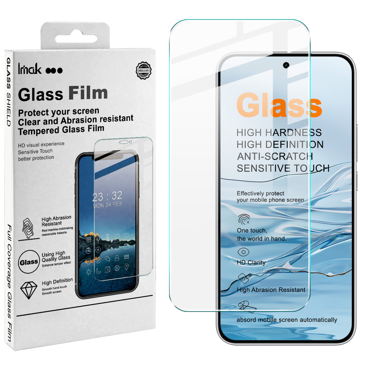 IMAK for Xiaomi Redmi Note 17 Pro 5G H Series Screen Protector Tempered Glass Film (Not Complete Coverage) (Fingerprint Unlock)