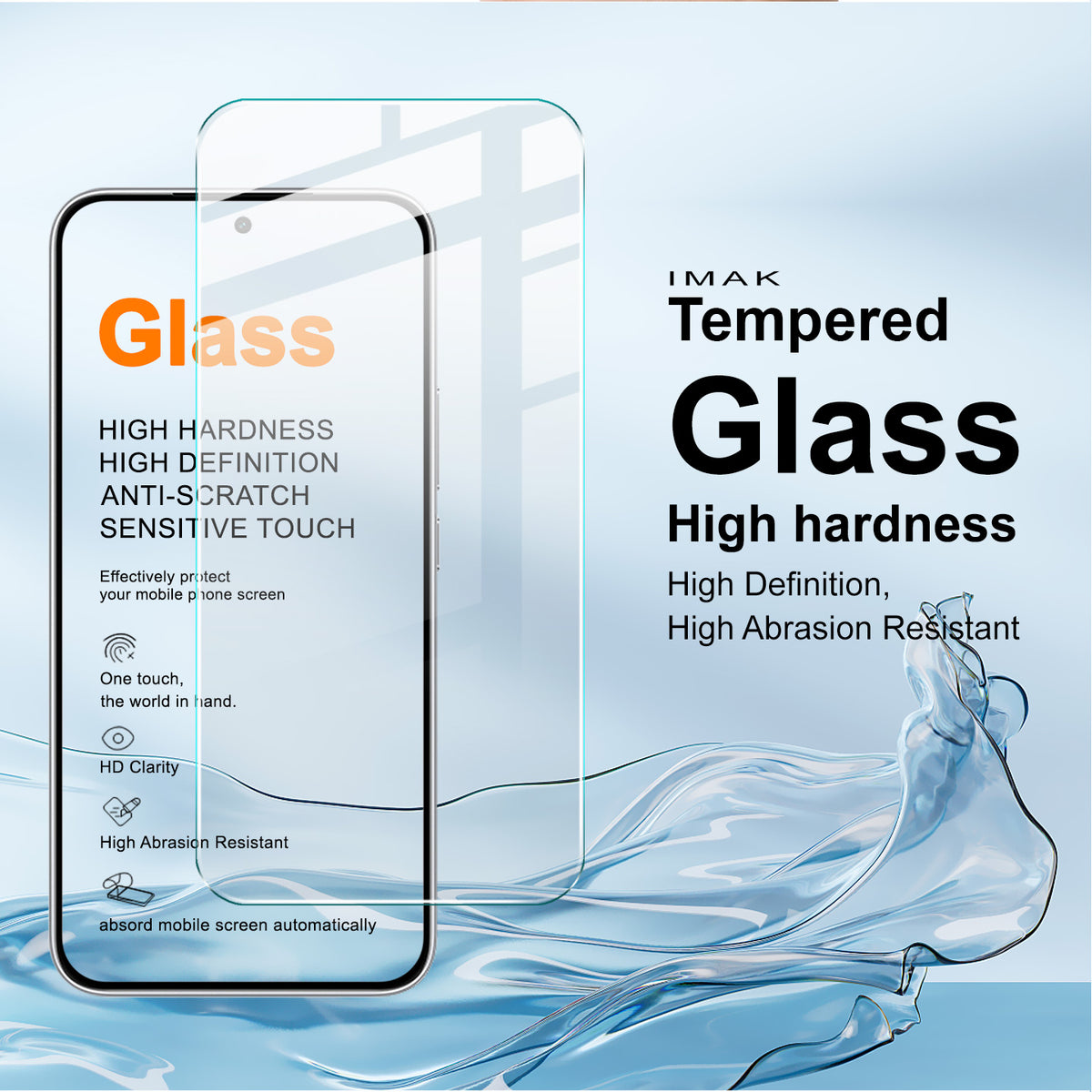 IMAK for Xiaomi Redmi Note 17 Pro 5G H Series Screen Protector Tempered Glass Film (Not Complete Coverage) (Fingerprint Unlock)
