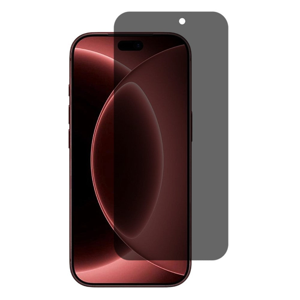 til iPhone 18 Pro Max Anti-Spion Hærdet Glas Skærmbeskytter 2.5D Buet Kant Kantløs Fuld Lim Privatlivsfilm