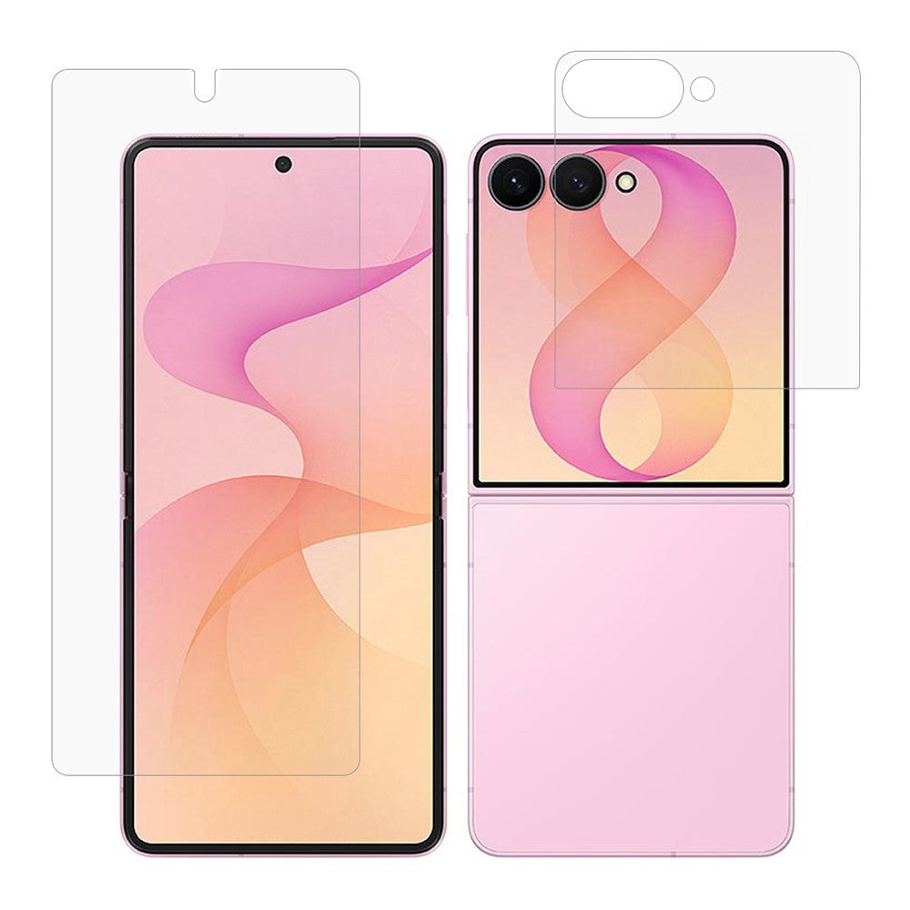 For Samsung Galaxy Z Flip8 Screen Protector Matte PET Anti-Fingerprint Inside + Outer Film