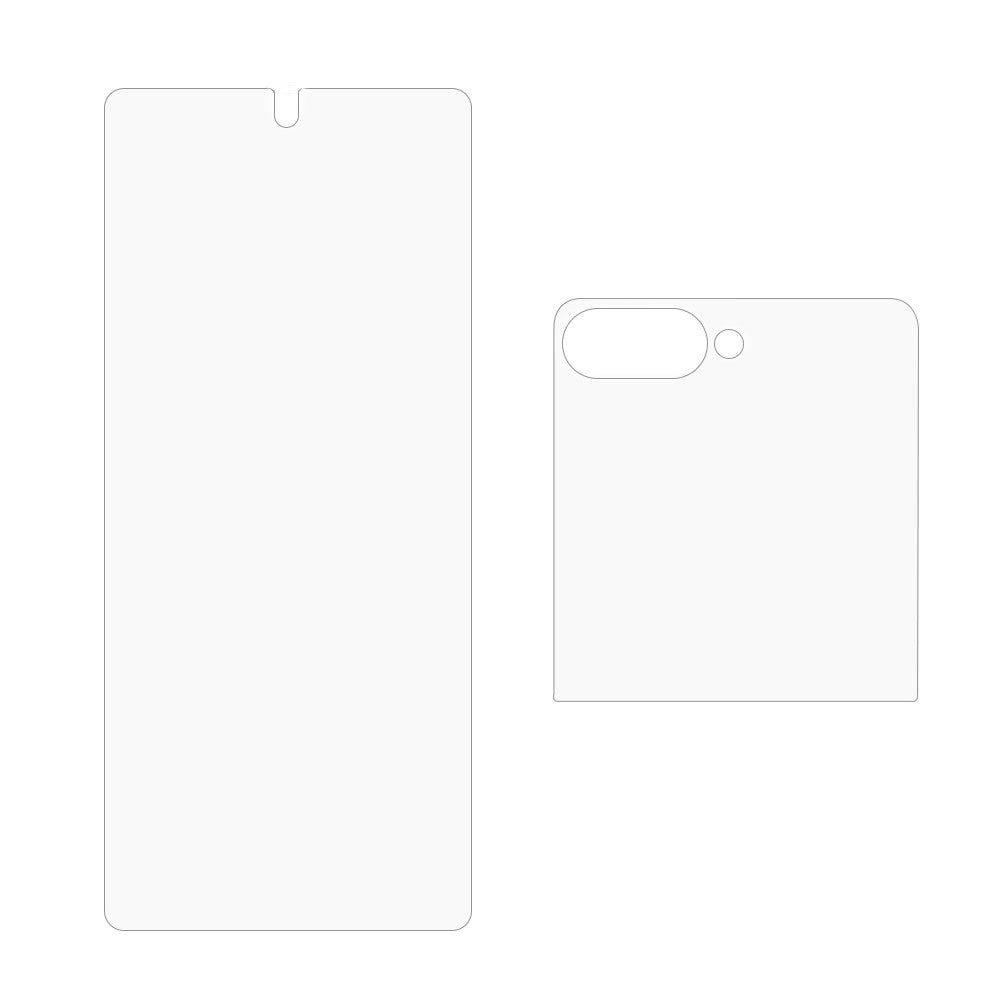 For Samsung Galaxy Z Flip8 Screen Protector Matte PET Anti-Fingerprint Inside + Outer Film