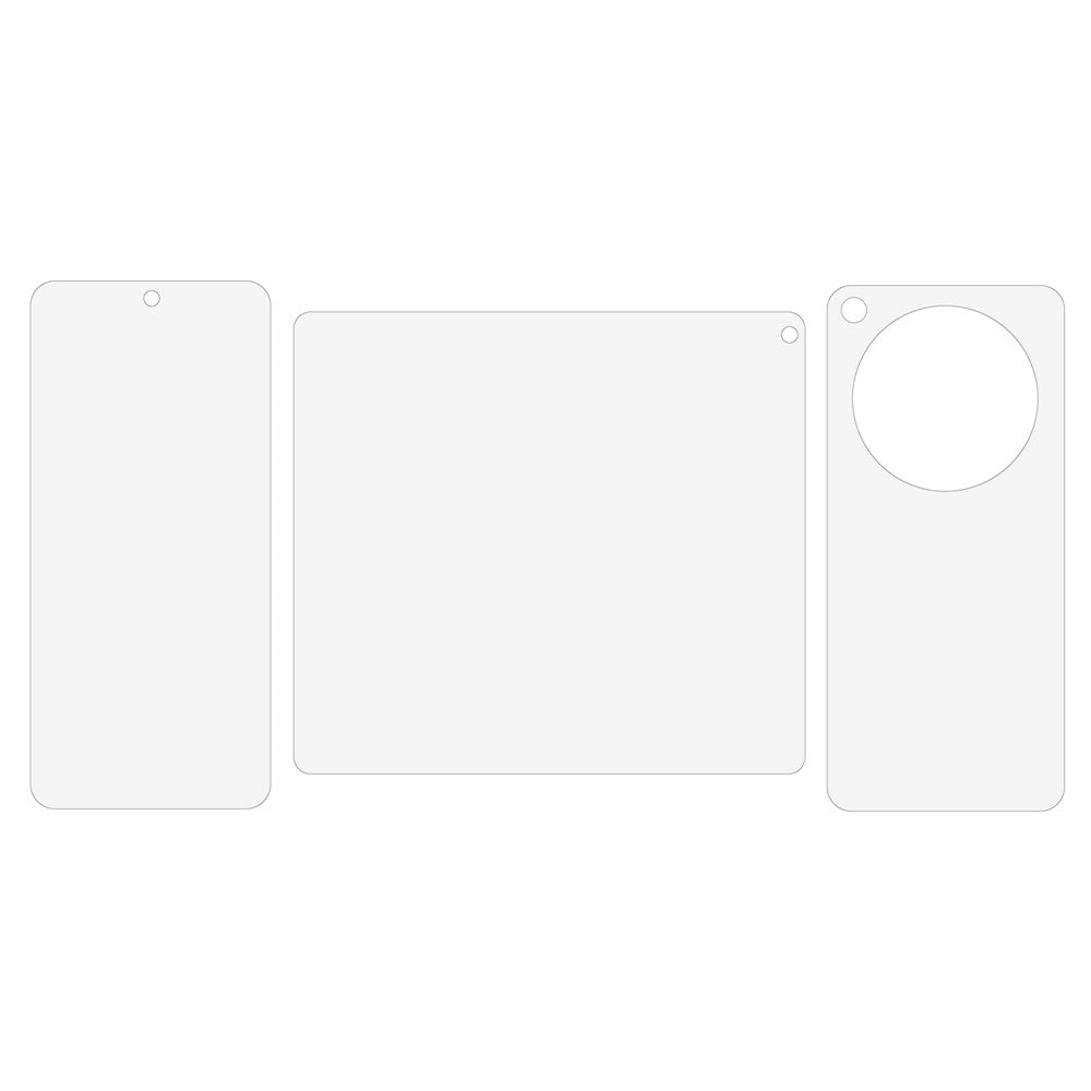 1 Set For Oppo Find N6 5G Screen Protector Inside + Front + Back Cover Clear TPU Film