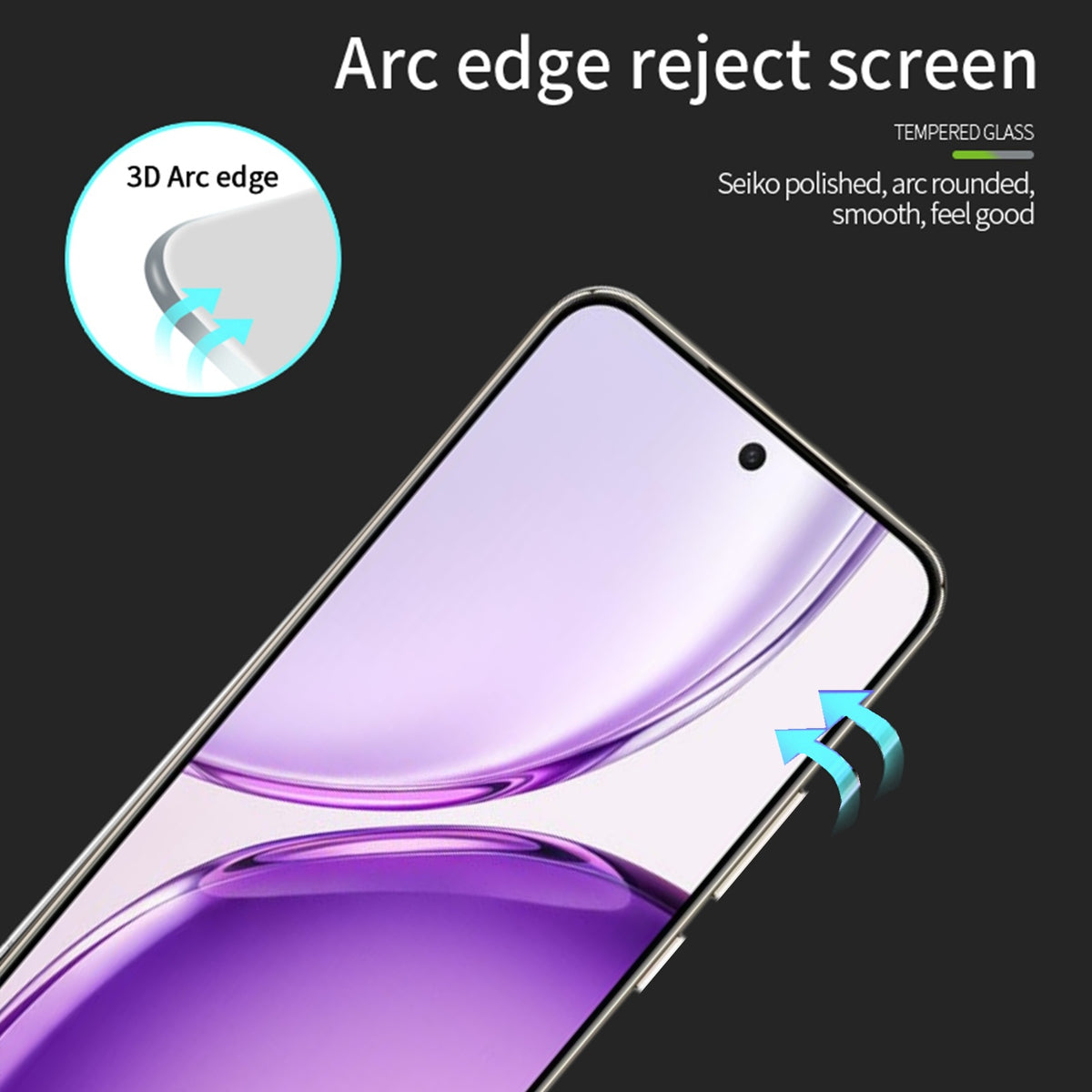 MOFI for Honor X70 Pro Max 5G Screen Protector  9H 3D Curved Full Glue Full Coverage Tempered Glass Film