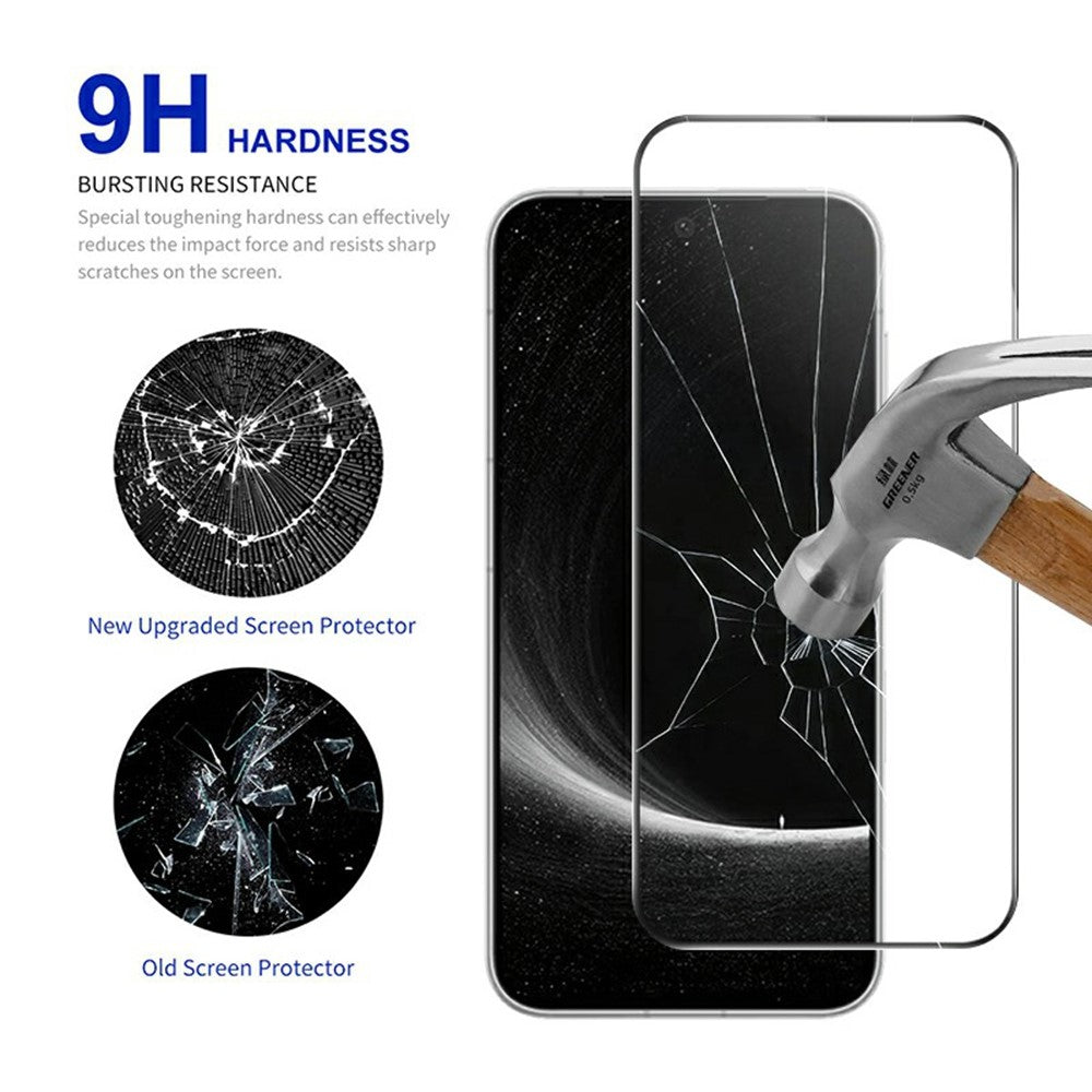 RURIHAI 10Pcs For Honor Robot Phone 5G High Aluminium-Silicon Glass Film Full Glue 0.26mm 2.5D Full Screen Protector