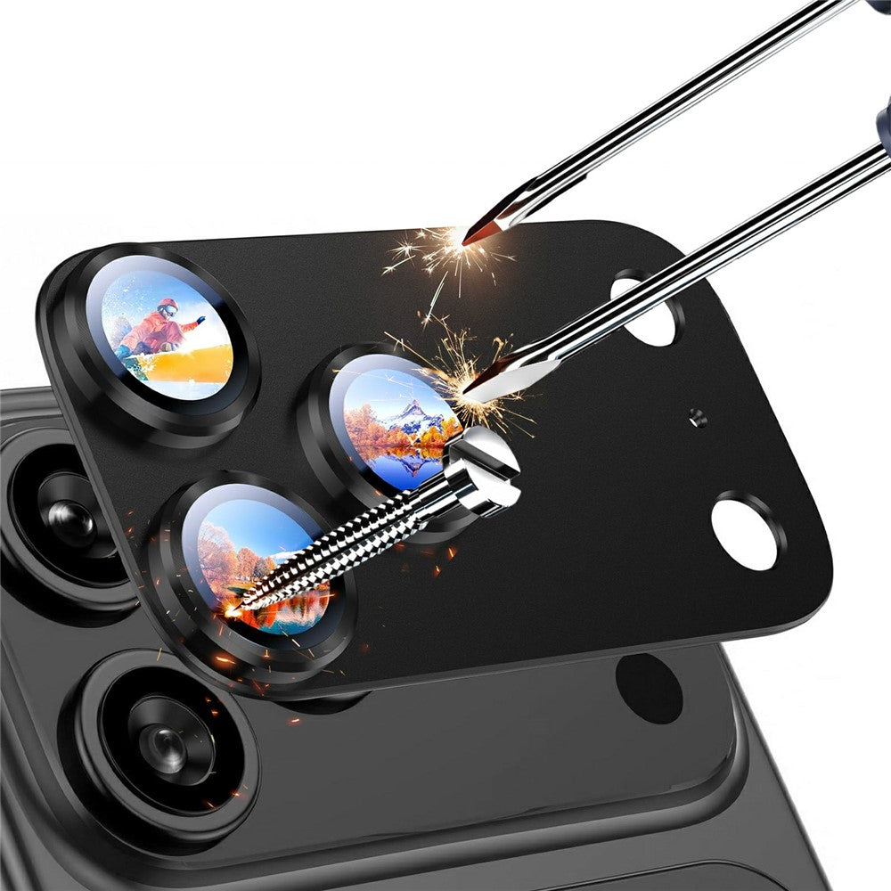 RURIHAI for iPhone 18 Pro Camera Lens Protector High Aluminium-silicon Glass Titanium Alloy Frame Matte Full Lens Cover