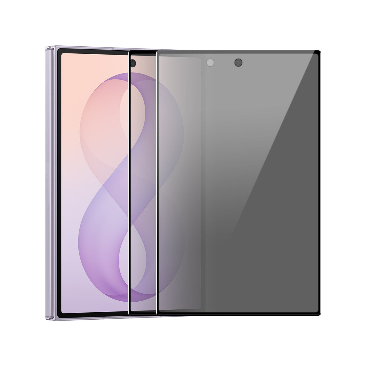 HAT PRINCE for Samsung Galaxy Z Fold8 2Pcs Privacy Screen Protector ENKAY Hat-Prince Full Glue Full Coverage 28-degree Anti-Spy Tempered Glass