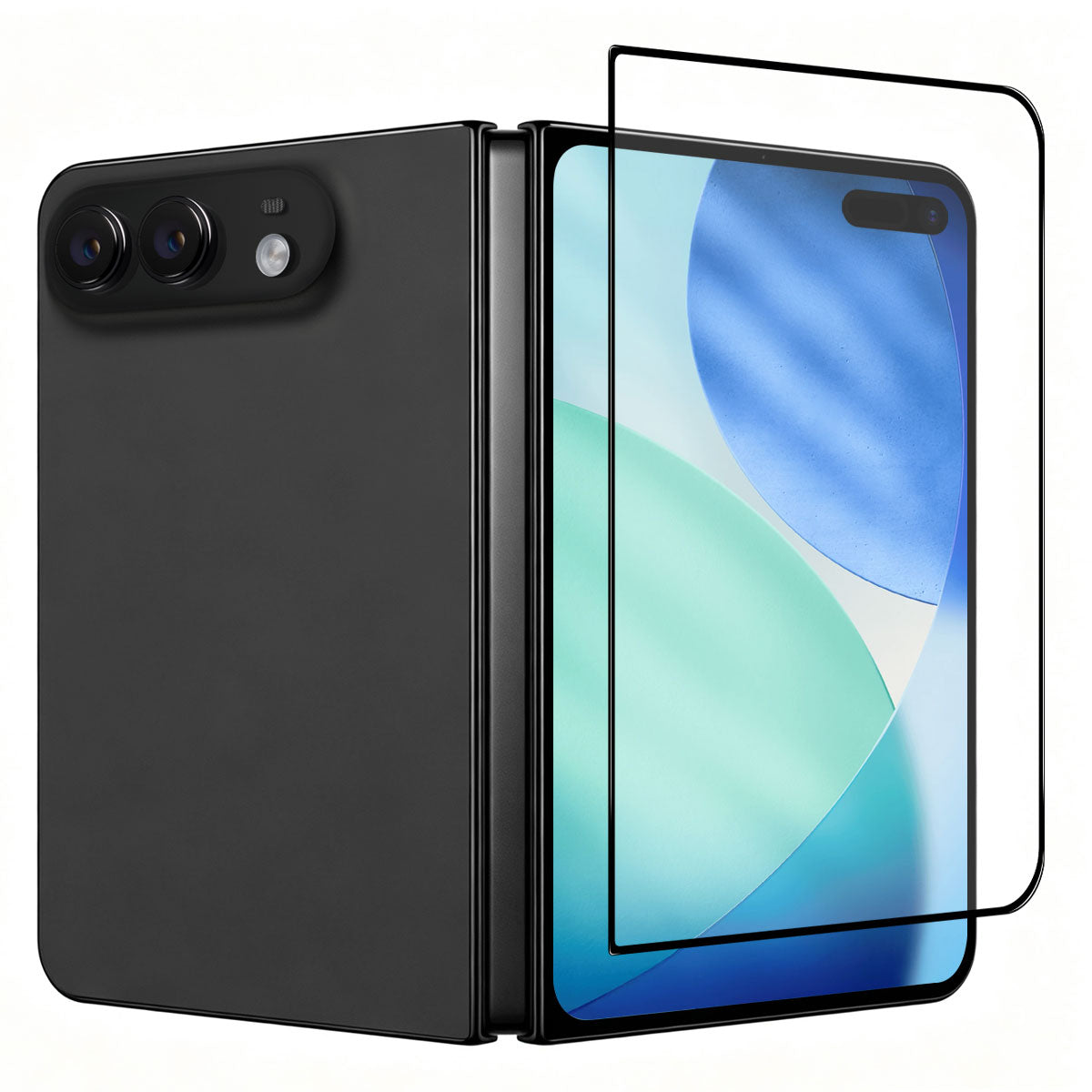 NORTHJO for iPhone Fold A+ Screen Protector High Aluminum-Silicon Film 0.3mm 2.5D Black Edge Silk Printing