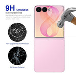 RURIHAI For Samsung Galaxy Z Flip8 AGC Glass Full Screen Protector 0.18mm 2.5D Electroplated Film, Case-Friendly Version