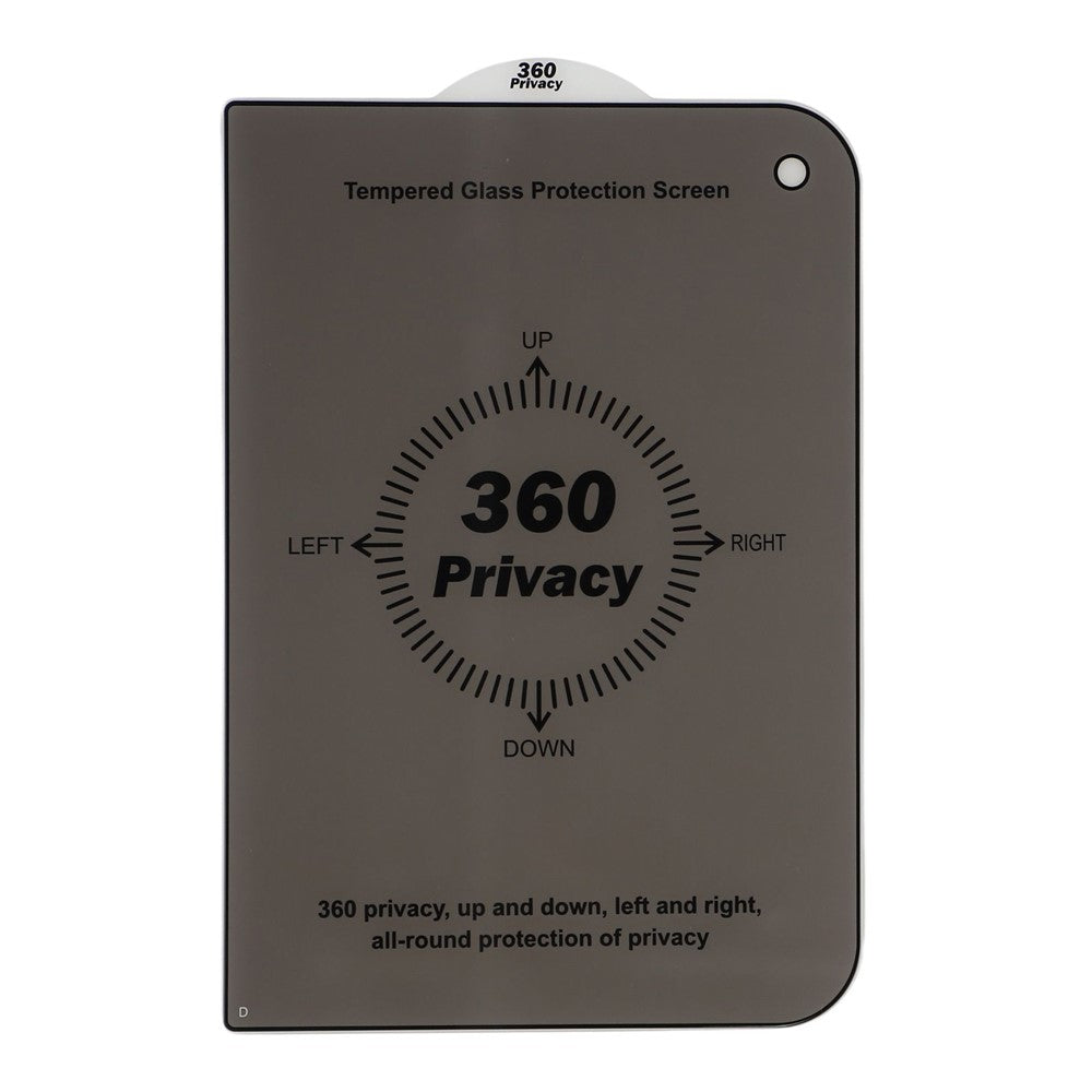 For iPhone Fold Privacy Screen Protector 360 Degree Anti-Spy Full Glue Tempered Glass Outer Screen Film