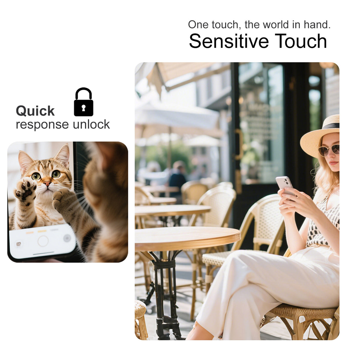 IMAK til Honor X7e Plus 5G / Honor X7e Plus 4G / Honor 600 Smart 5G Pro+ Serie HD Hærdet Glas Fuld Skærmbeskytter Følsom Touch Film