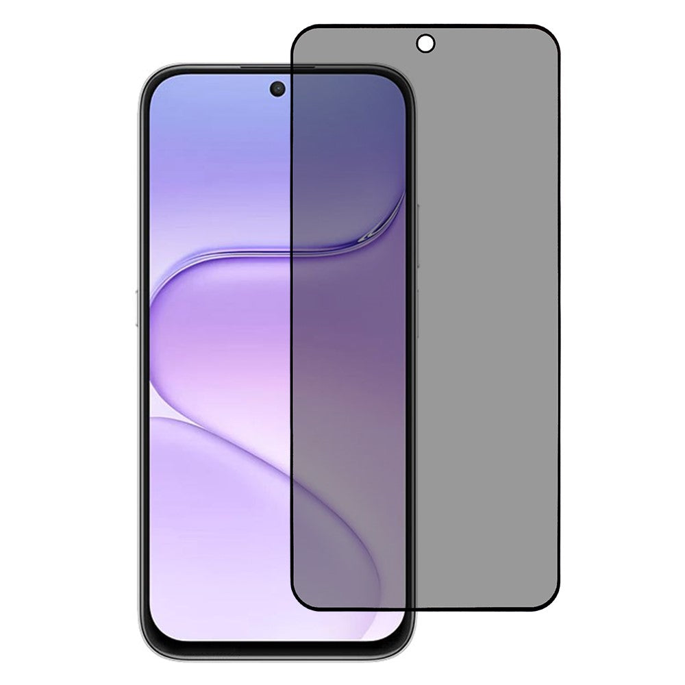 For Honor 600 Smart 5G / X7e Plus 5G / X7e Plus 4G Anti-Spy Skærmbeskyttelse Silkemaling Høj Aluminium-Silicium Glasfilm