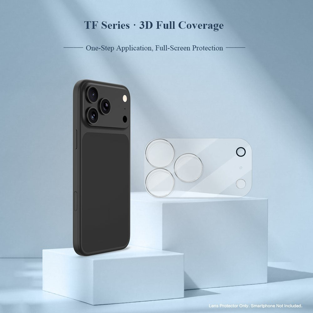 LEREACH 2 stk. til iPhone 18 Pro Max Kameralinsebeskytter 3D Fuld dækning Hærdet glas Akryl Engangs Linsefilm