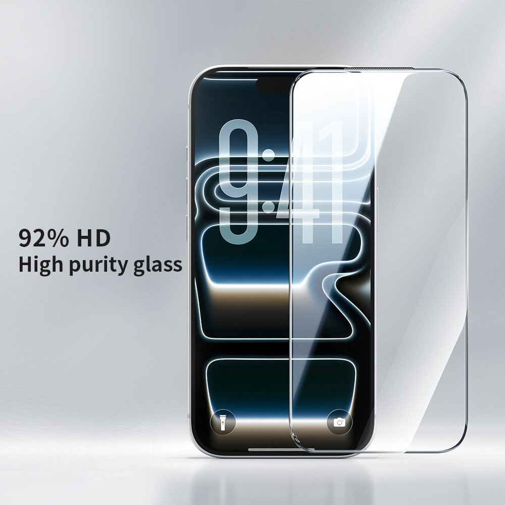 ZGA for iPhone 18 Pro Screen Protector 3D Full Coverage 0.33mm 9H High Aluminum-silicon Glass Film with Installation Tool
