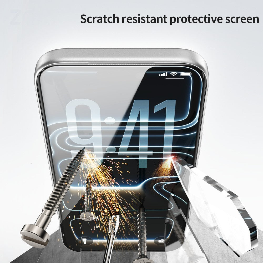 ZGA for iPhone 18 Pro Screen Protector 3D Full Coverage 0.33mm 9H High Aluminum-silicon Glass Film with Installation Tool