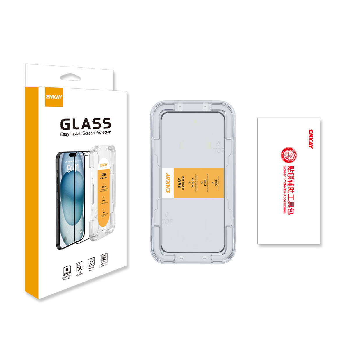 HAT PRINCE for Xiaomi Redmi Note 17 Pro 5G HD Clear Film ENKAY  Full Coverage Full Glue Tempered Glass Screen Protector with Installation Tool