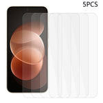 5Pcs Screen Protectors for Xiaomi Redmi Note 17 Pro 5G / Note 17 Pro Max 5G , 2.5D Arc Edge High Definition Tempered Glass Film (NOT Complete Covering)