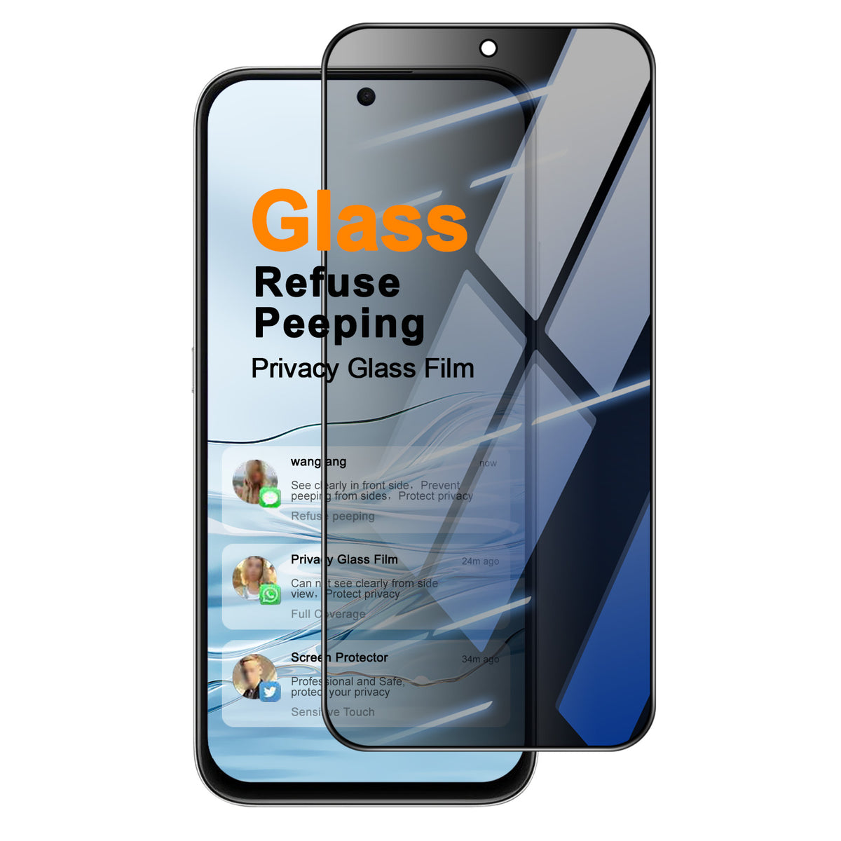 IMAK for Honor X7e Plus 4G / Honor X7e Plus 5G / Honor 600 Smart 5G Anti-Peep Tempered Glass Screen Protector Full Coverage
