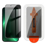 iPhone 13 Pro Max Sekretessskärmskydd 28 graders silkestryck Hög aluminium-kiselglasfilm med automatisk dammborttagningsinstallation