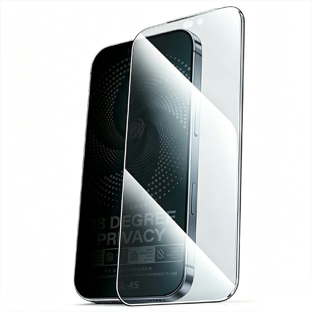 REMAX GL-45 För iPhone 13 Pro Max Anti-spion Skärmskydd 0,4 mm Tjock Aluminium-Silicon Glas Heltäckande Sekretessfilm