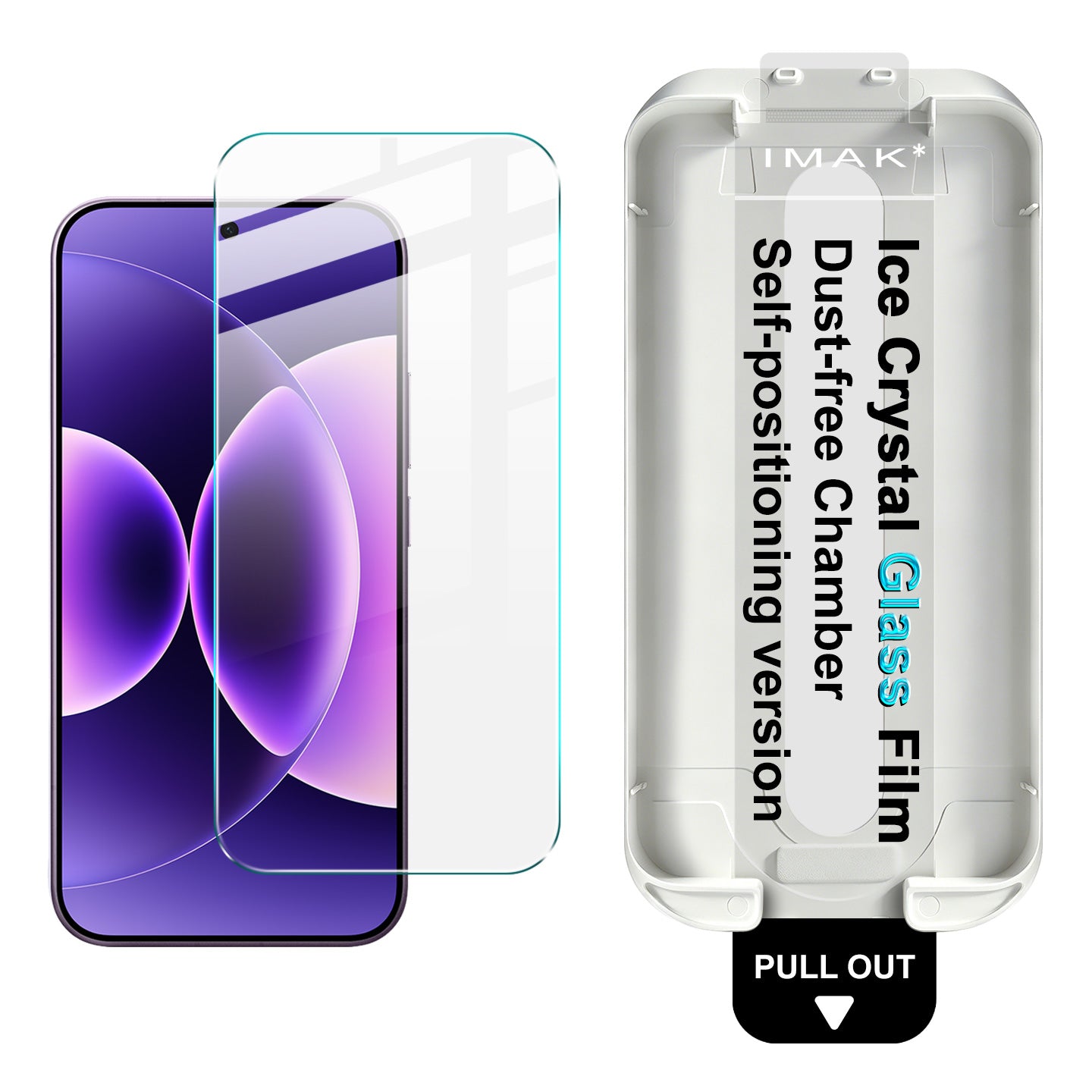 IMAK for Xiaomi 17 Pro Max Full Screen Protector Ice Crystal Tempered Glass Film with Dust-free Installation Tool (Fingerprint Unlock)