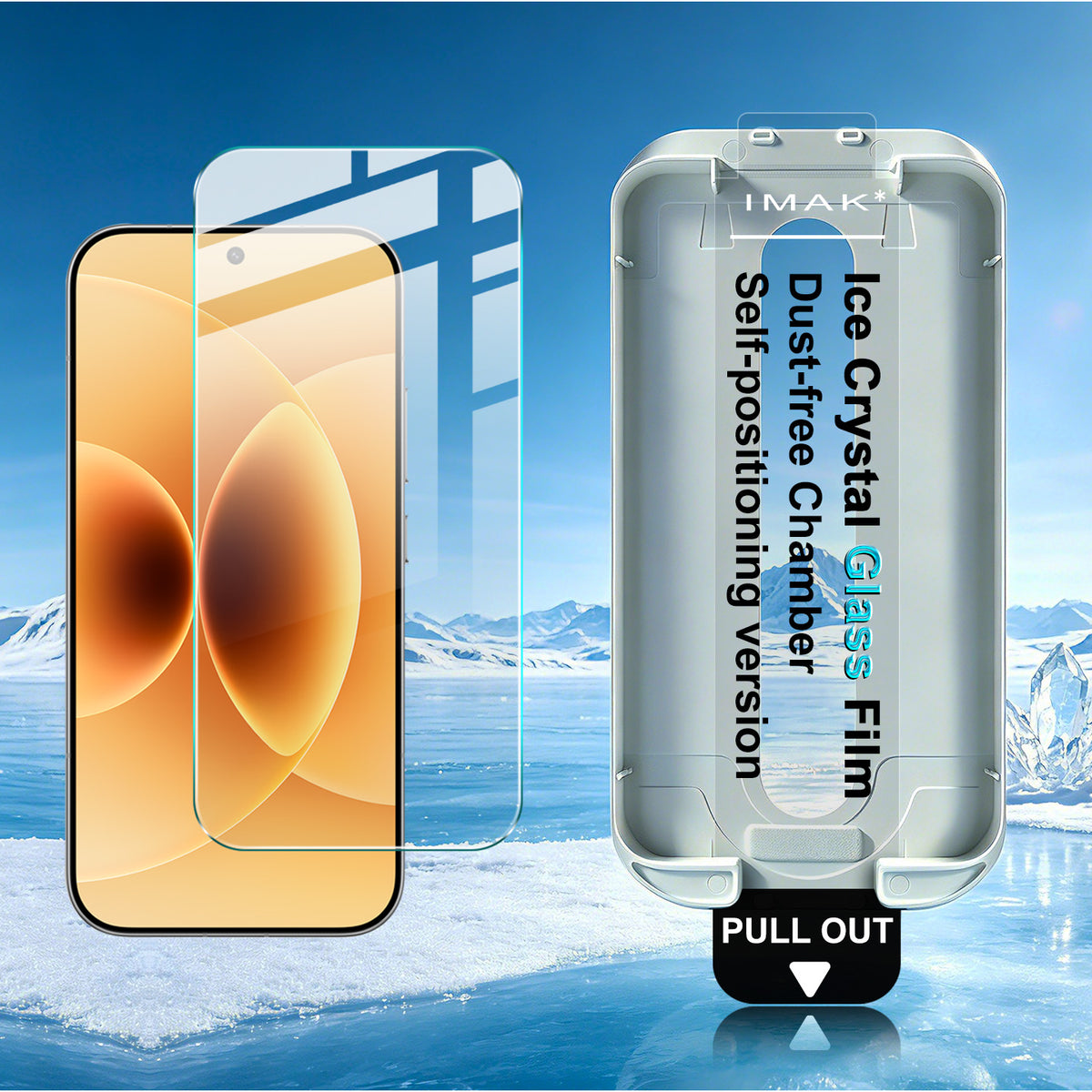 IMAK för Xiaomi 17 Pro / Xiaomi 17 3 st. skärmskydd i härdat glas i iskristall med dammfritt installationsverktyg (fingeravtryckslåsning)