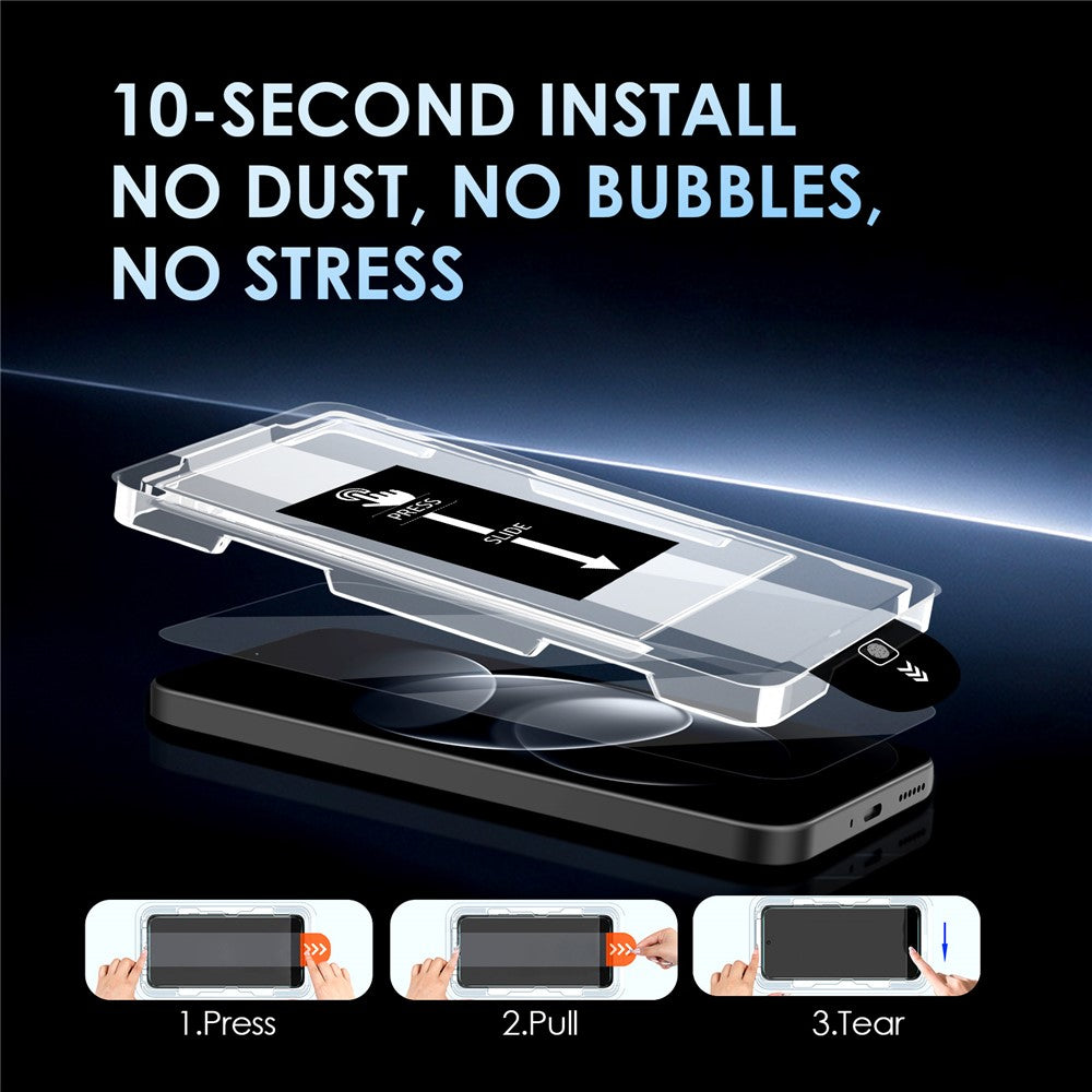 LEREACH 2Pcs for Xiaomi Redmi Note 17 Pro 5G / Note 17 Pro Max 5G Tempered Glass Full Screen Protector Anti-Fingerprint Film with Dust-Free Installation Tool