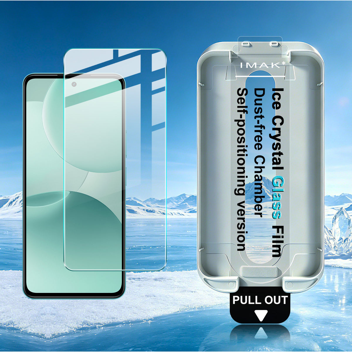 IMAK til OnePlus Turbo 6X 5G / OnePlus Nord CE6 Lite 5G, 3 stk. Ice Crystal-ridsebestandig hærdet glasfilm med støvfri monteringsværktøj