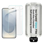 IMAK för Samsung Galaxy S25 / Galaxy S24 Helskärmsskydd Ice Crystal Härdat Glasfilm med Dammfritt Installationsverktyg (Fingeravtryckslåsning)