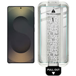 IMAK fuldskærmsbeskytter til Samsung Galaxy S25 Ultra, Ice Crystal-hærdet glasfilm med støvfrit monteringsværktøj (fingeraftrykslåsning)