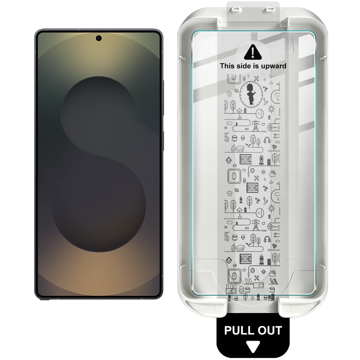 IMAK fuldskærmsbeskytter til Samsung Galaxy S25 Ultra, Ice Crystal-hærdet glasfilm med støvfrit monteringsværktøj (fingeraftrykslåsning)