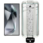 IMAK för Samsung Galaxy S24 Ultra Helskärmsskydd Ice Crystal Härdat Glasfilm med Dammfritt Installationsverktyg (Fingeravtryckslåsning)