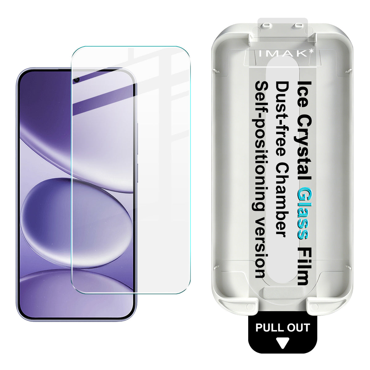 IMAK för Xiaomi Redmi Note 15 Pro 5G (Global) Skärmskydd Ice Crystal Härdat Glasfilm med Dammfritt Installationsverktyg (Fingeravtryckslåsning)