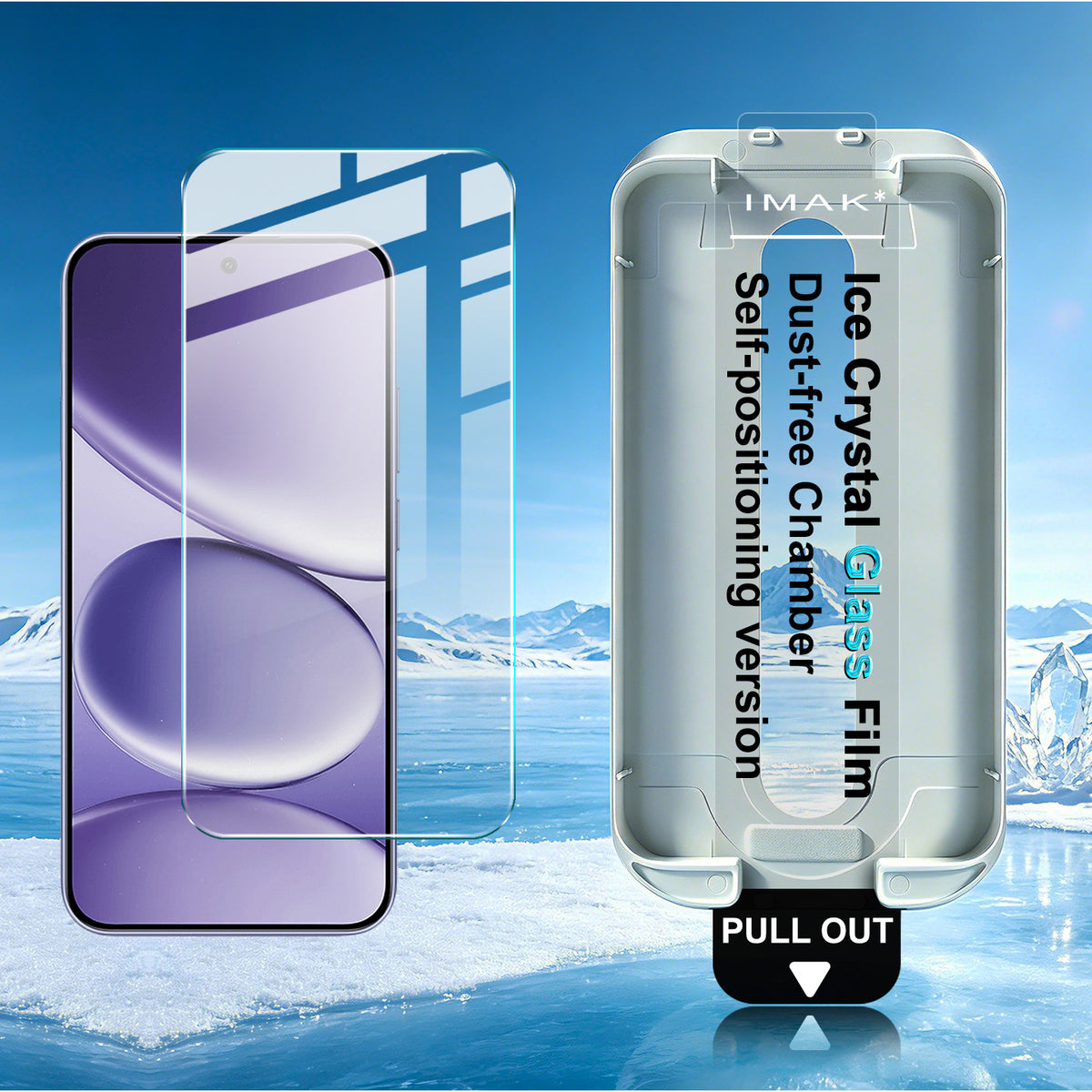 IMAK för Xiaomi Redmi Note 15 Pro 5G (Global) Skärmskydd Ice Crystal Härdat Glasfilm med Dammfritt Installationsverktyg (Fingeravtryckslåsning)