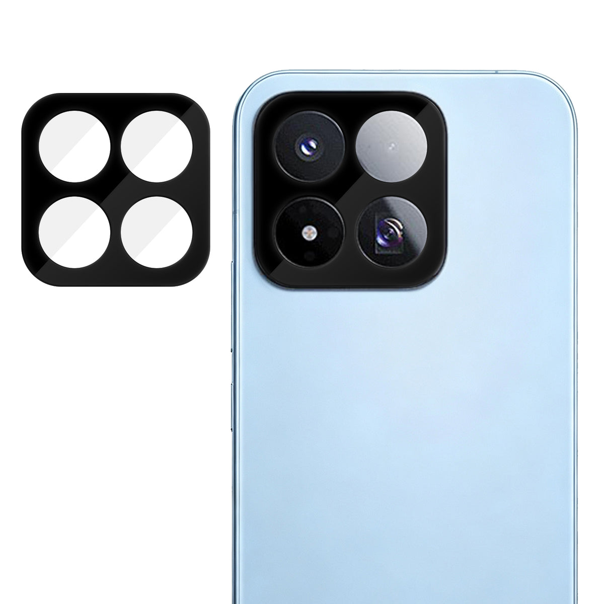 Xiaomi 17 Max-kameralinsebeskyttelse i fuld dækning, silketryk, HD, anti-fingeraftryk, AR-hærdet glaslinsefilm