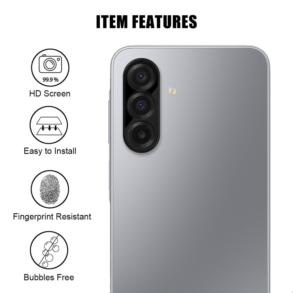 Samsung Galaxy A18 5G / Galaxy A18 4G Heltäckande Kameralinsskydd Silkestryck HD Anti-fingeravtryck AR Härdat Glas Linsfilm