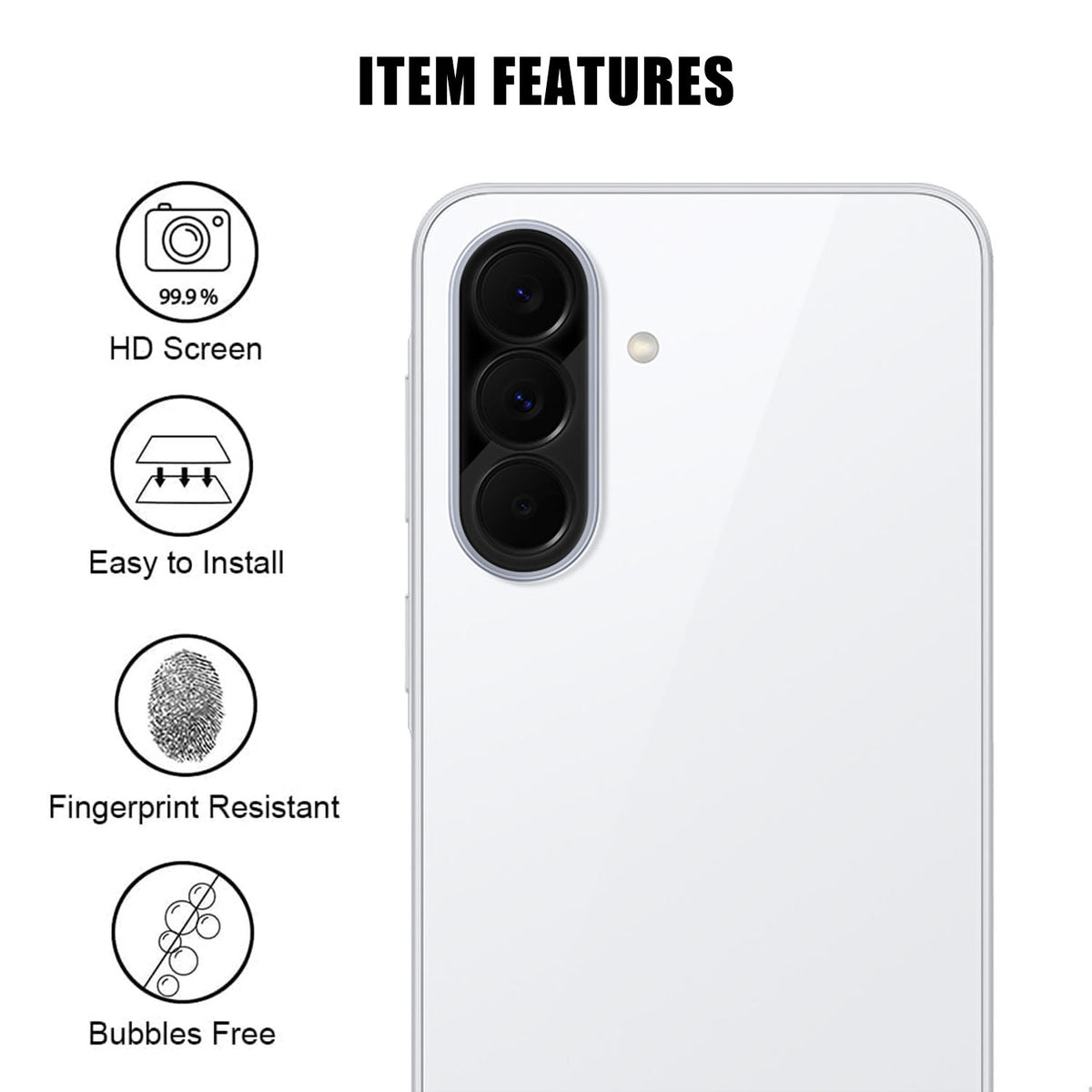 Samsung Galaxy A57 5G / Galaxy A37 5G fulddækkende kamerabeskytter, silketrykt HD-antifingeraftryk AR-hærdet glaslinsefilm