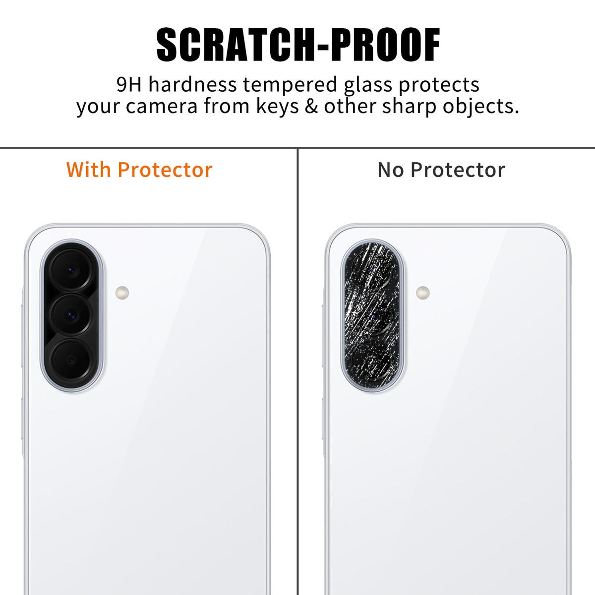 Samsung Galaxy A57 5G / Galaxy A37 5G fulddækkende kamerabeskytter, silketrykt HD-antifingeraftryk AR-hærdet glaslinsefilm