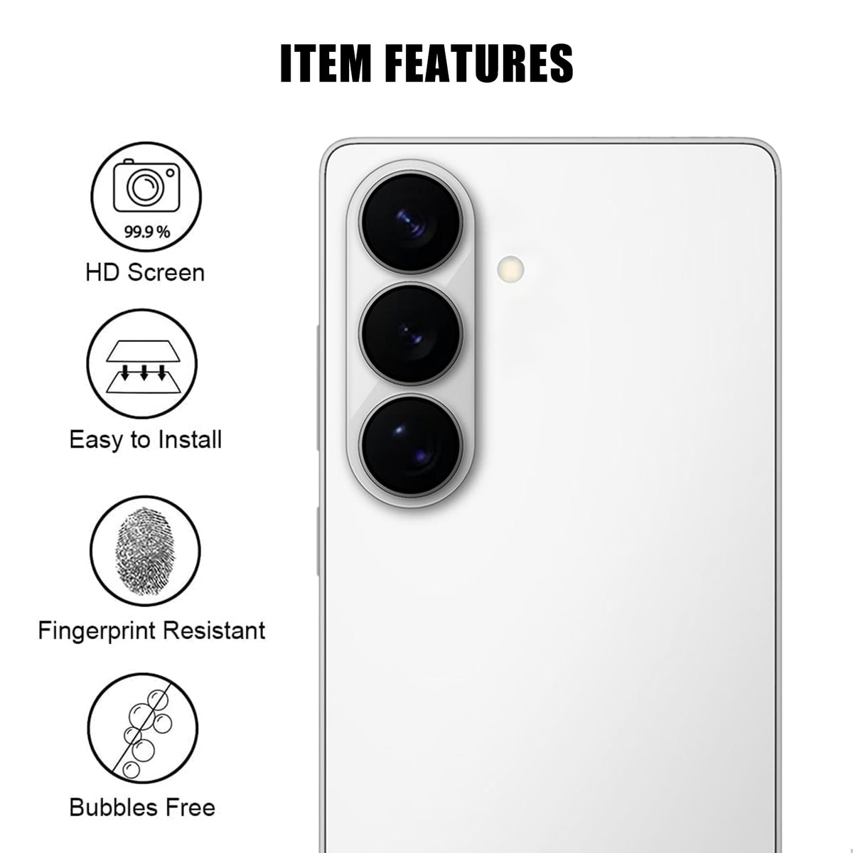 Samsung Galaxy S26 FE Heltäckande Kameralinsskydd Högupplöst Anti-Fingeravtryck AR Härdat Glas Linsfilm