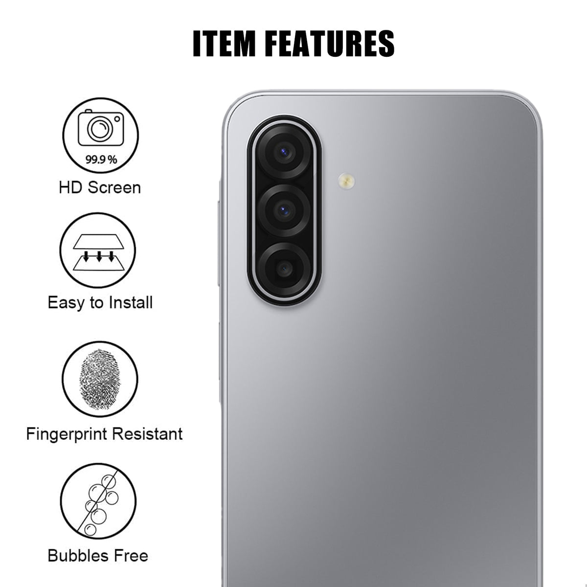 Samsung Galaxy A18 5G / Galaxy A18 4G Heltäckande Kameralinsskydd HD Anti-Fingeravtryck AR Härdat Glas Linsfilm