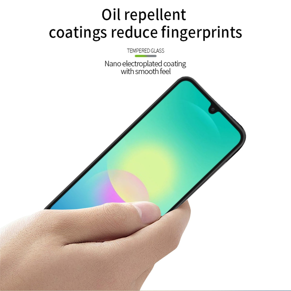 MOFI för Samsung Galaxy A18 5G / Galaxy A18 4G Skärmskydd 9H 3D Böjd Helhäftande Heltäckande Härdat Glas Film
