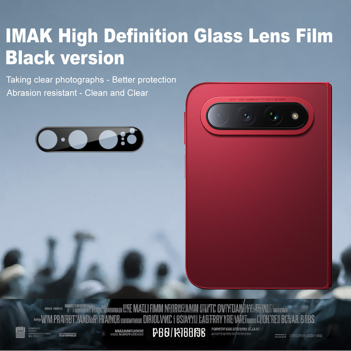 IMAK kameralinsebeskytter til Xiaomi 18 Fold, hærdet glas, HD-gennemsigtig heldækkende linsefilm
