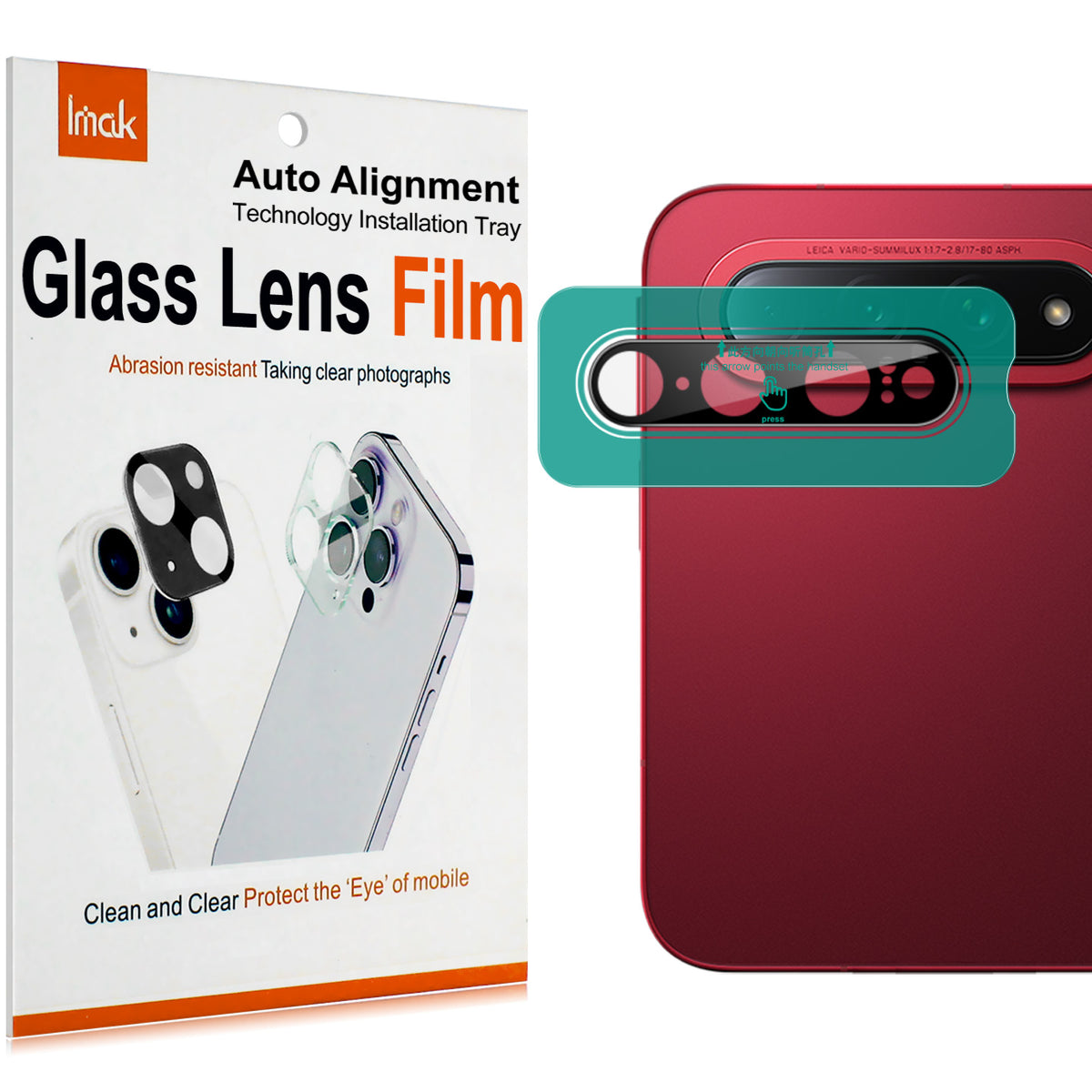 IMAK for Xiaomi 18 Fold Tempered Glass Full Cover Camera Lens Protector with Self Positioning Frame