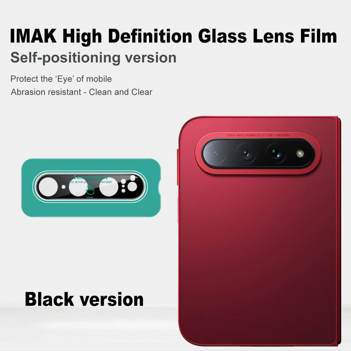 IMAK for Xiaomi 18 Fold Tempered Glass Full Cover Camera Lens Protector with Self Positioning Frame