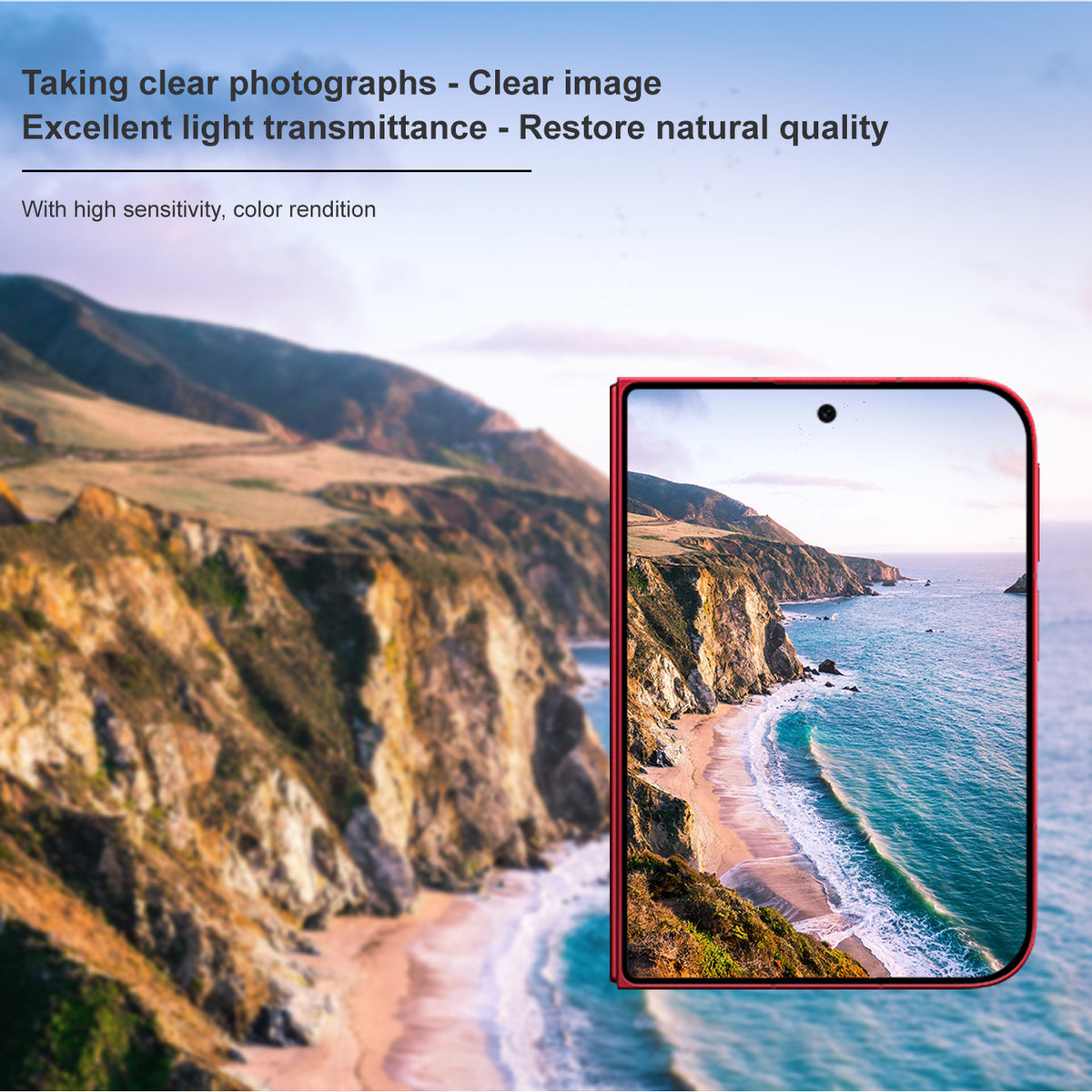 IMAK for Xiaomi 18 Fold Tempered Glass Full Cover Camera Lens Protector with Self Positioning Frame