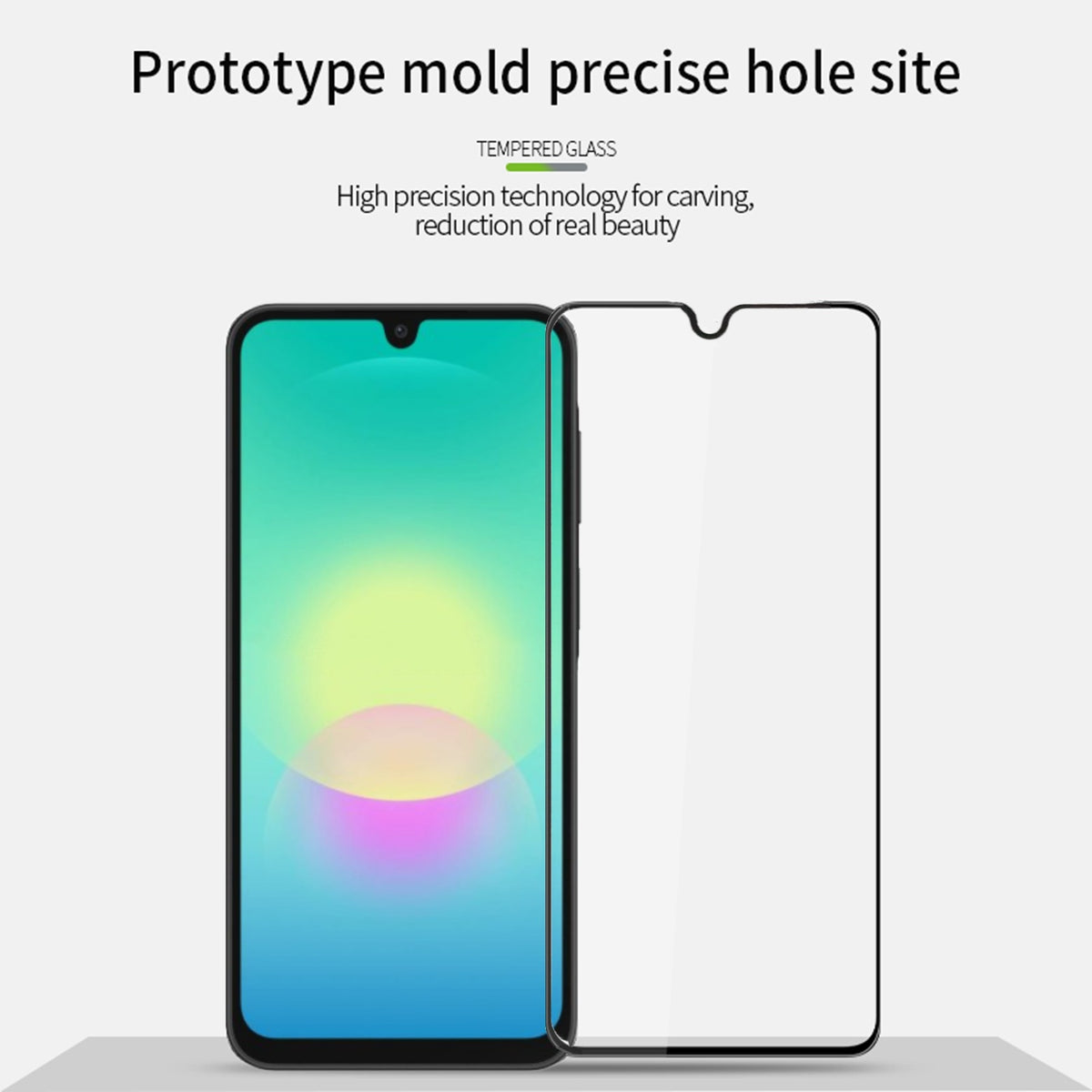 PINWUYO för Samsung Galaxy A18 5G / Galaxy A18 4G Härdat Glasfilm Explosionssäker 9H 3D Helklistrad Skärmskydd