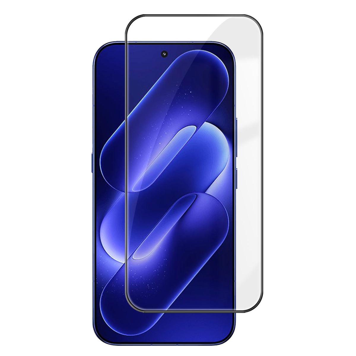 Xiaomi 18 Pro Max HD Helskärmsskydd Silkestryck Svart Kant Hög Aluminium-Silikon Glasfilm